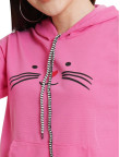 Pink Cate Hoodi For Girls And Women